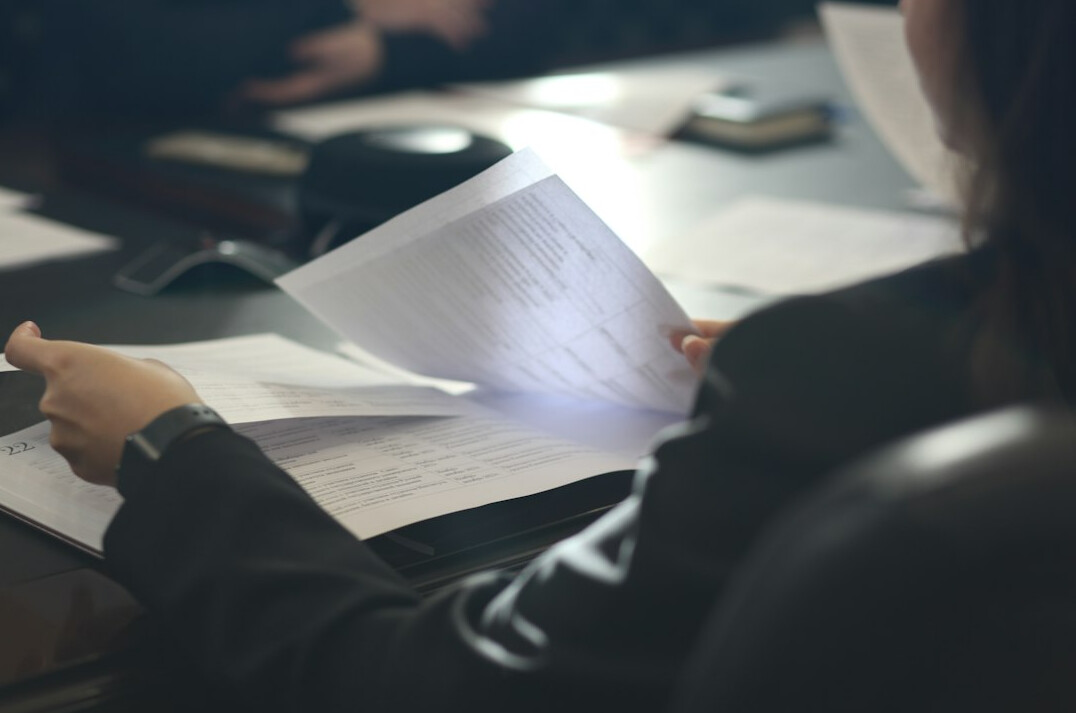 person scanning documents